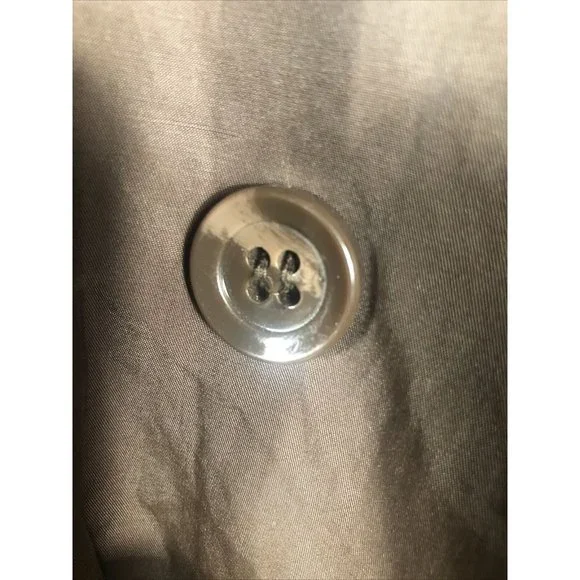 Daisy Fuentes 2 Button Woman’s Belted Wind Breaker Jacket Large Brown - Picture 6 of 13